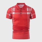 Code: 115 (Red) Premium China Polo Shirt For Men - Image 2