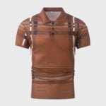 Code: 115 (Chocolate) Premium China Polo Shirt For Men - Image 2