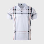 Code: 115 (White) Premium China Polo Shirt For Men - Image 2