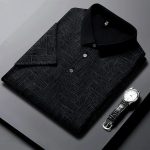 Code: 618(Black) Premium China Polo Shirt For Men - Image 3