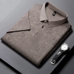 Code: 618(Brown) Premium China Polo Shirt For Men - Image 3