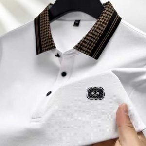 Code: 2001(White) Premium Cotton Polo Shirt For Men