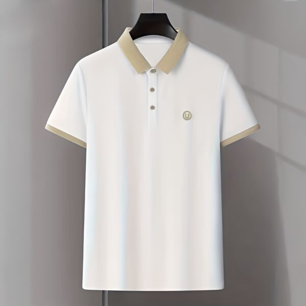 Code: 1832 Premium Cotton Polo Shirt For Men - Image 2