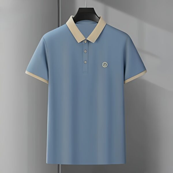 Code: 1825 Premium Cotton Polo Shirt For Men - Image 2