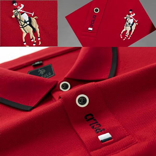 Code: 747 Premium Cotton Polo Shirt For Men - Image 3