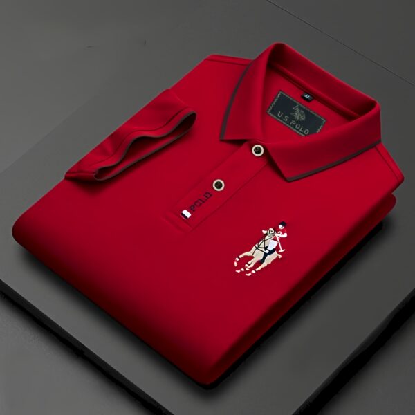 Code: 747 Premium Cotton Polo Shirt For Men - Image 2