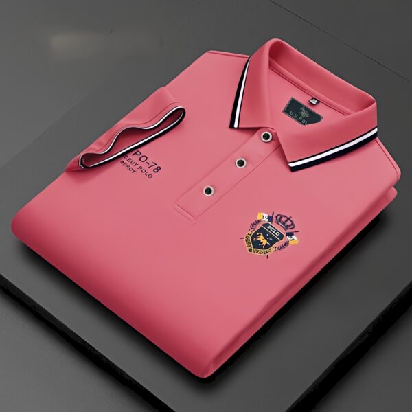 Code: 754 Premium Cotton Polo Shirt For Men - Image 3
