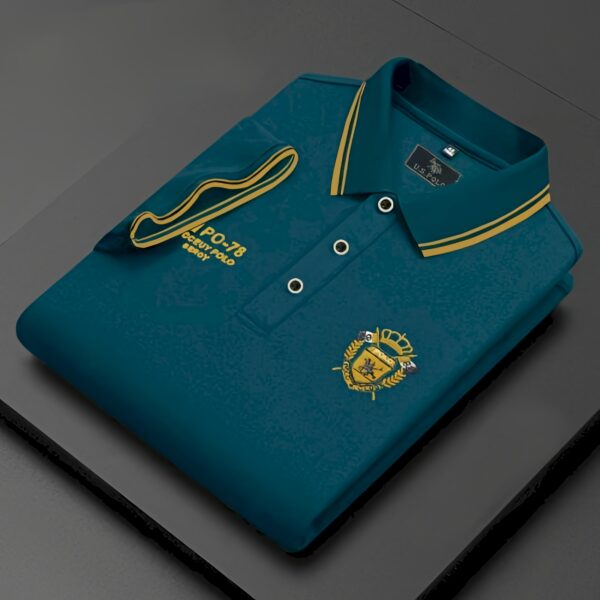 Code: 955 Premium Cotton Polo Shirt For Men - Image 3